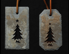 Christmas tree slate ornament